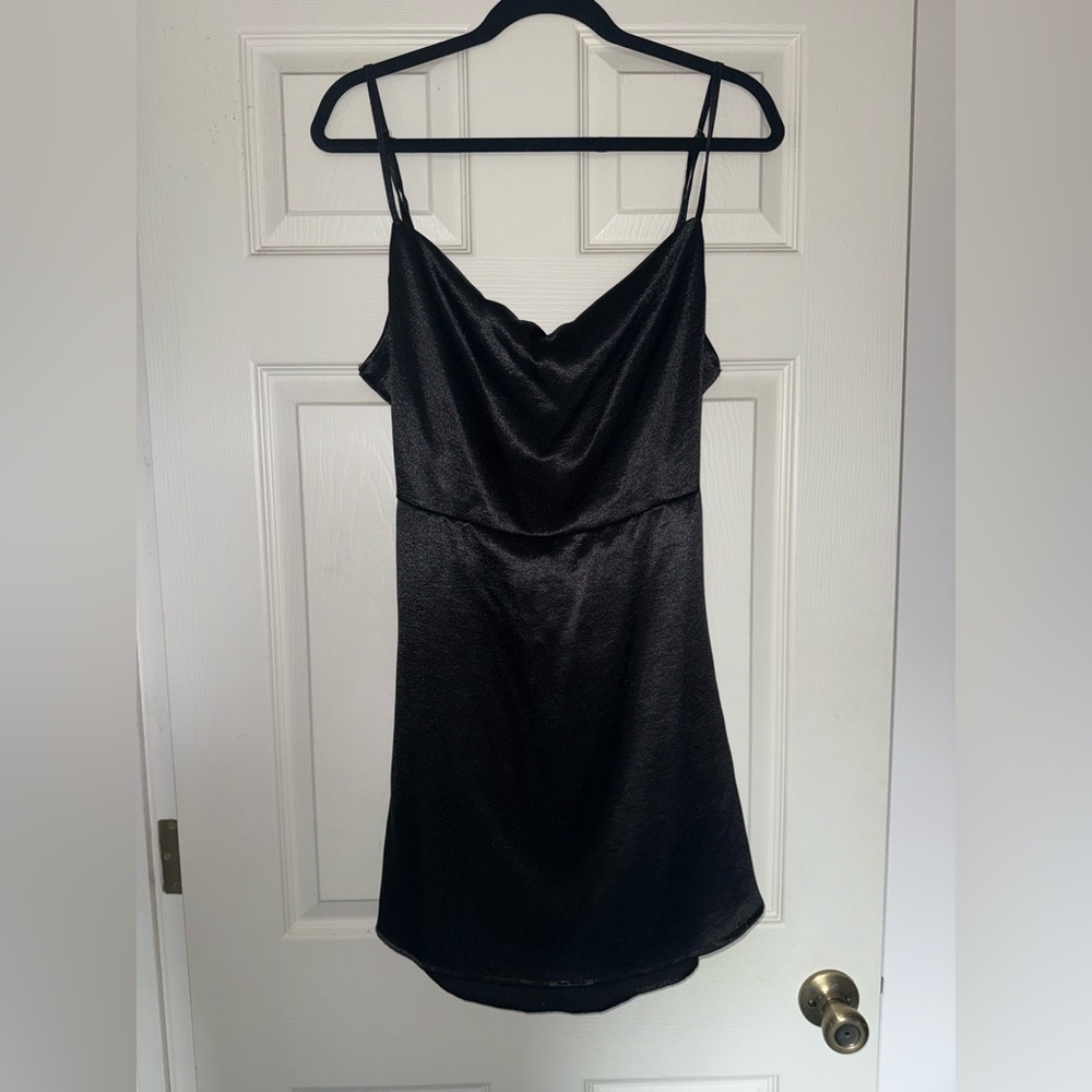 Wild Fable Shimmering Black Mini Dress